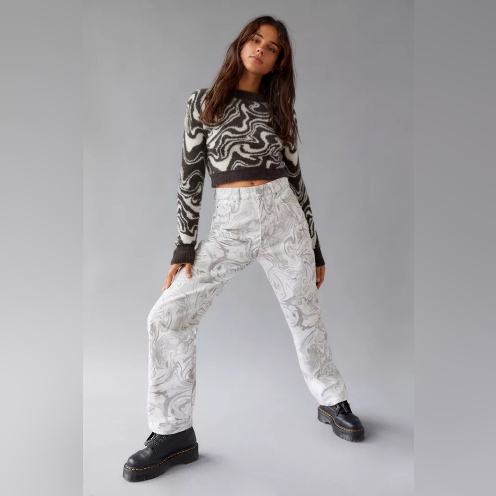 Urban Outfitters BDG High Waisted Baggy Jean Retro Marble